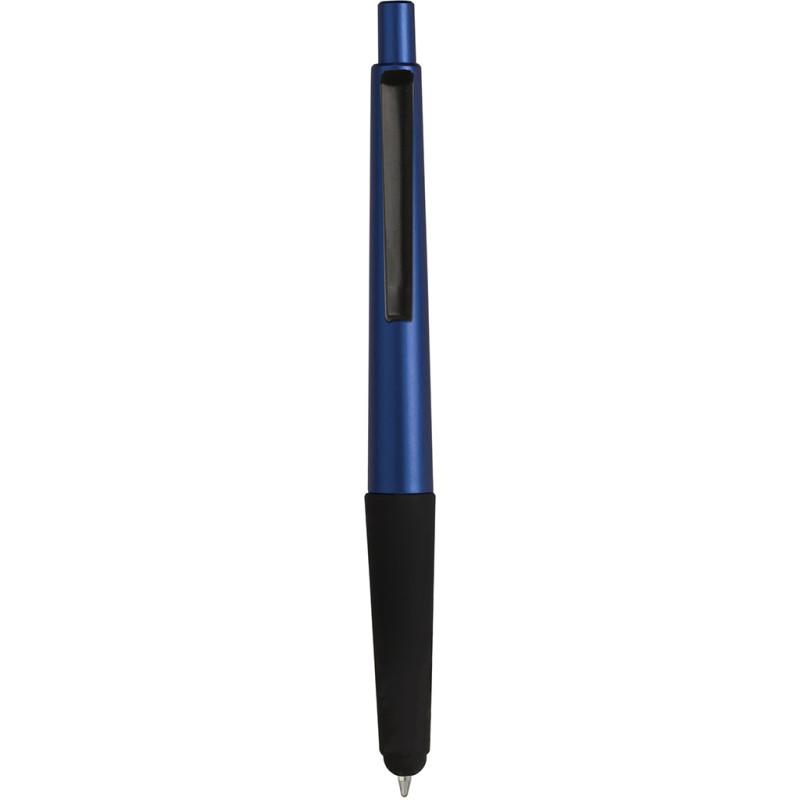Penna a sfera con touch screen in plastica e gomma blu royal personalizzata B11192BL