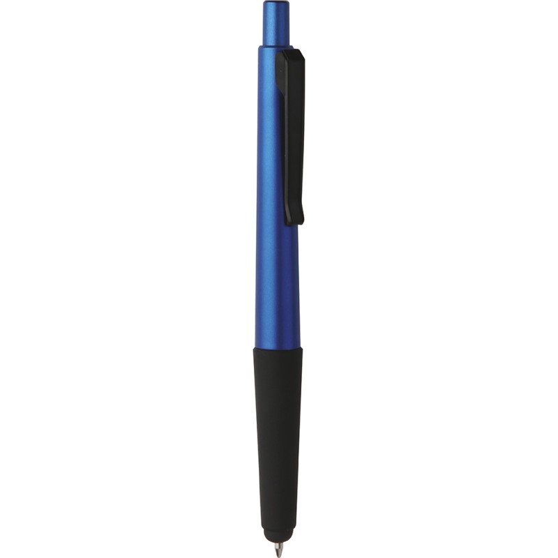 Penna a sfera con touch screen in plastica e gomma blu royal personalizzata B11192BL