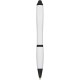 Penna a sfera con touch screen in plastica e metallo bianca personalizzata B11170B