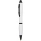Penna a sfera con touch screen in plastica e metallo bianca personalizzata B11170B