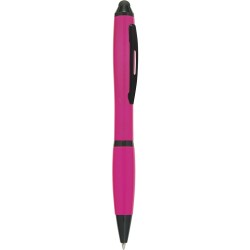 Penna a sfera con touch screen in plastica e metallo fucsia personalizzata B11170FU