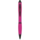 Penna a sfera con touch screen in plastica e metallo fucsia personalizzata B11170FU