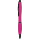 Penna a sfera con touch screen in plastica e metallo fucsia personalizzata B11170FU