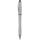 Penna a sfera con touch screen in plastica e metallo grigia personalizzata B11189GR
