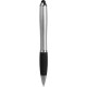 Penna a sfera con touch screen in plastica e metallo grigia personalizzata B11193GR