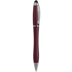 Penna a sfera con touch screen in plastica e metallo rossa personalizzata B11189R