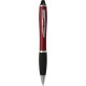 Penna a sfera con touch screen in plastica e metallo rossa personalizzata B11193R