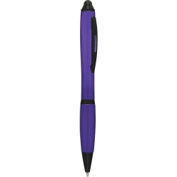 Penna a sfera con touch screen in plastica e metallo viola personalizzata B11170VL