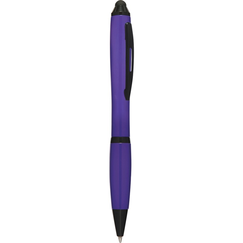 Penna a sfera con touch screen in plastica e metallo viola personalizzata B11170VL