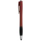 Penna a sfera con touch screen in plastica rossa personalizzata B11204R