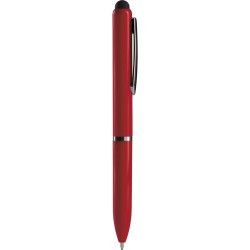 Penna a sfera con touch screen in plastica rossa personalizzata B11230R