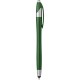 Penna a sfera con touch screen in plastica verde personalizzata B11197V