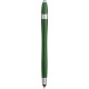 Penna a sfera con touch screen in plastica verde personalizzata B11197V