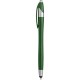 Penna a sfera con touch screen in plastica verde personalizzata B11197V