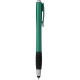 Penna a sfera con touch screen in plastica verde personalizzata B11204V