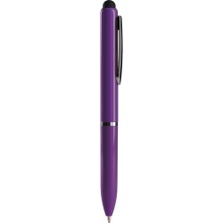 Penna a sfera con touch screen in plastica viola personalizzata B11230VL
