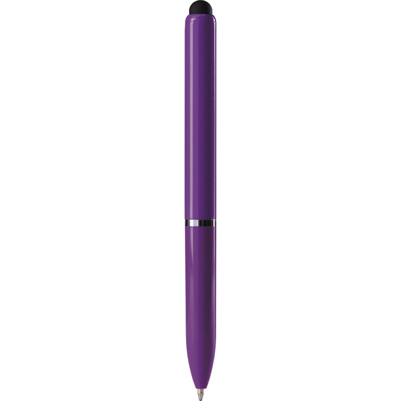 Penna a sfera con touch screen in plastica viola personalizzata B11230VL