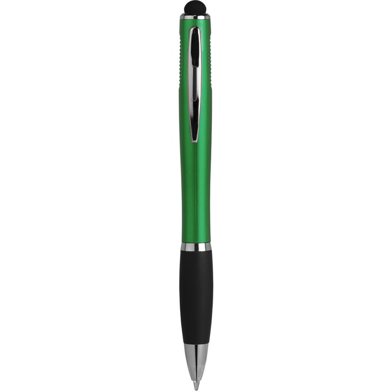 Penna a sfera con touch screen verde personalizzata B11179V