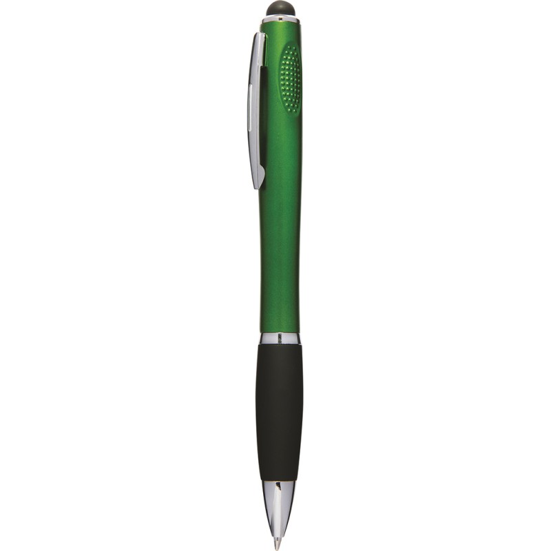 Penna a sfera con touch screen verde personalizzata B11179V