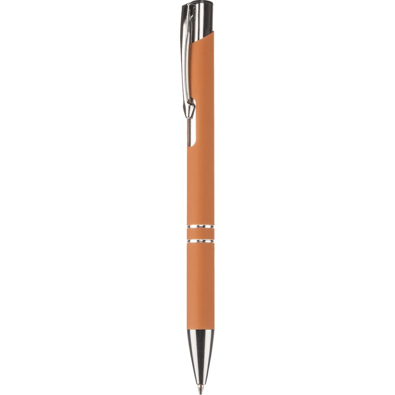 Penna a sfera in alluminio e metallo arancione personalizzata B11240A