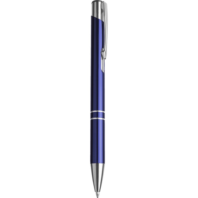 Penna a sfera in alluminio e metallo blu royal personalizzata B11239BL