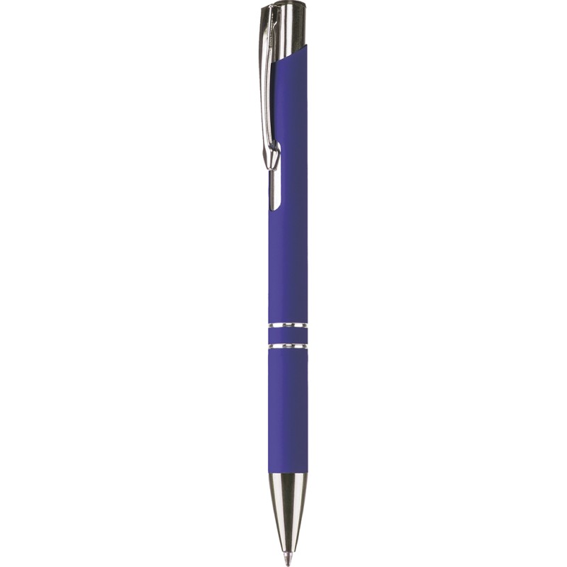 Penna a sfera in alluminio e metallo blu royal personalizzata B11240BL