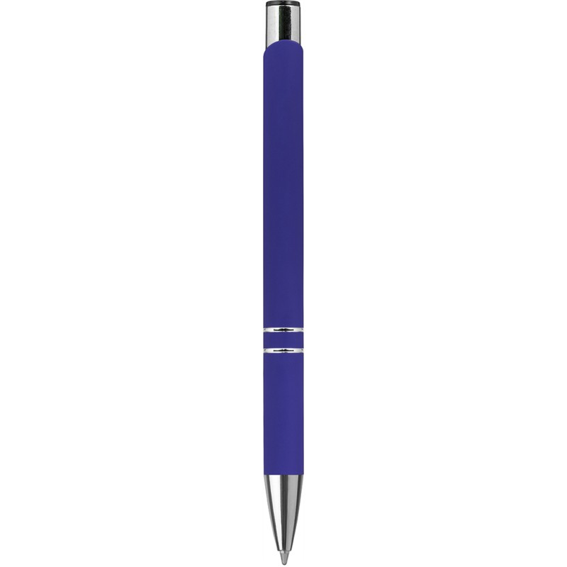 Penna a sfera in alluminio e metallo blu royal personalizzata B11240BL