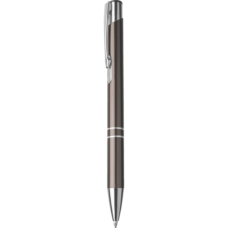 Penna a sfera in alluminio e metallo grigia personalizzata B11239GR