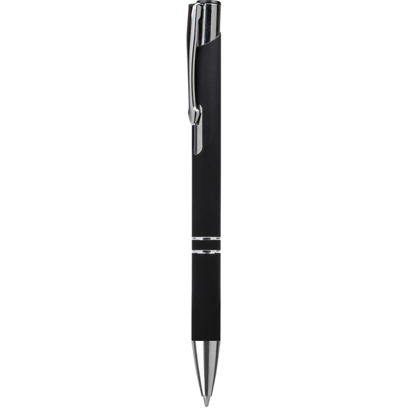 Penna a sfera in alluminio e metallo nera personalizzata B11240N