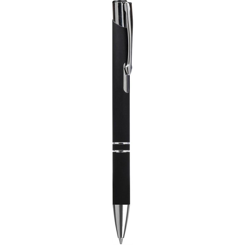 Penna a sfera in alluminio e metallo nera personalizzata B11240N