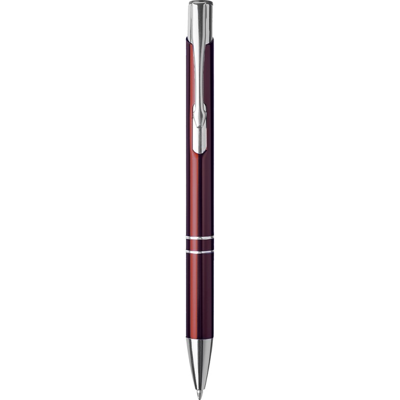 Penna a sfera in alluminio e metallo rossa personalizzata B11239R