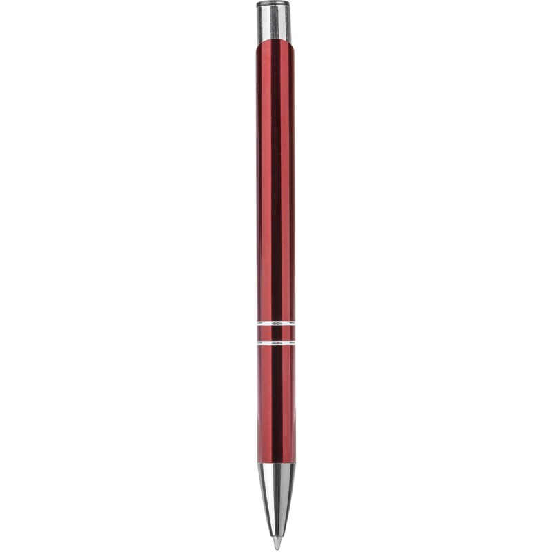 Penna a sfera in alluminio e metallo rossa personalizzata B11239R
