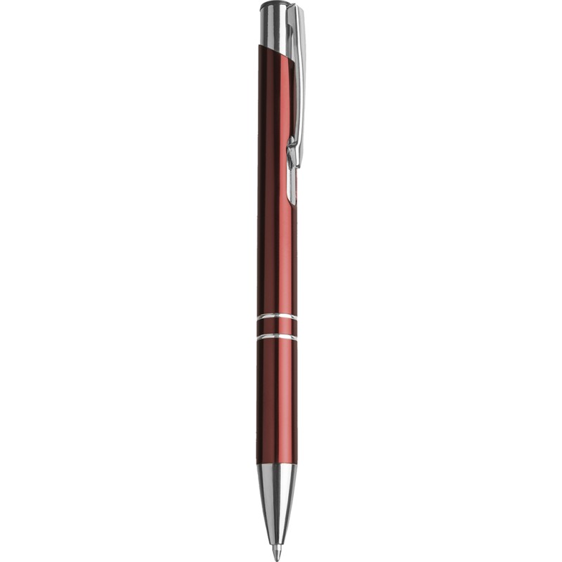 Penna a sfera in alluminio e metallo rossa personalizzata B11239R