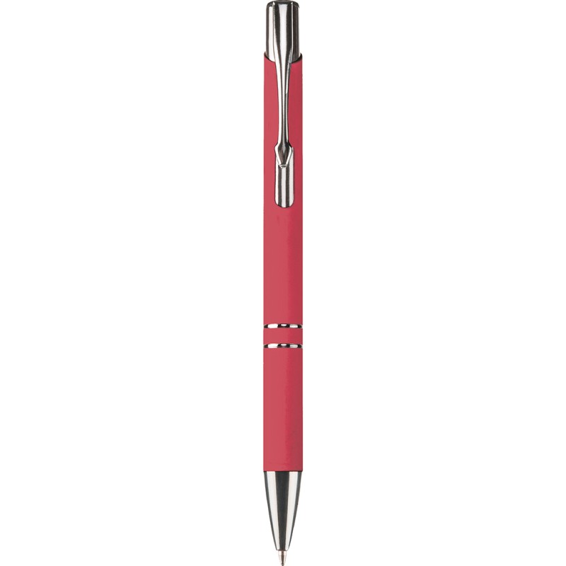 Penna a sfera in alluminio e metallo rossa personalizzata B11240R