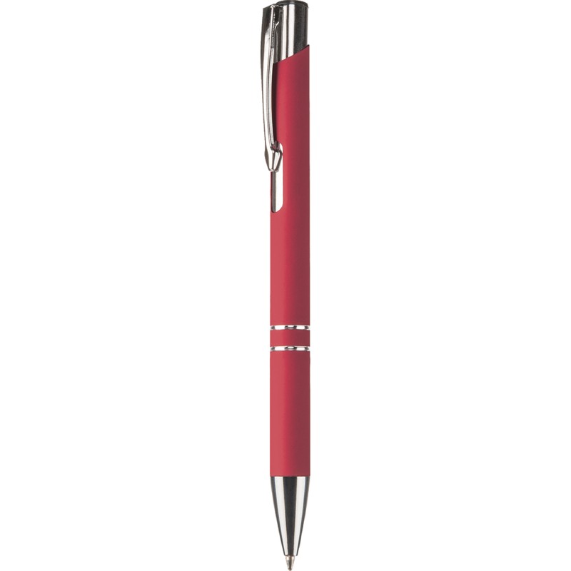 Penna a sfera in alluminio e metallo rossa personalizzata B11240R
