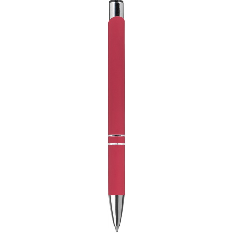Penna a sfera in alluminio e metallo rossa personalizzata B11240R