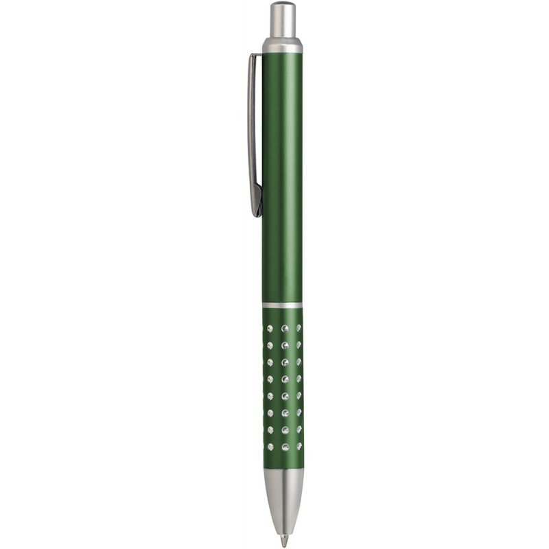 Penna a sfera in alluminio e metallo verde personalizzata B11095V