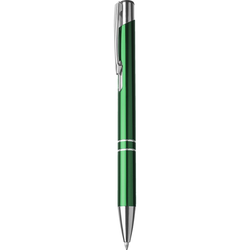 Penna a sfera in alluminio e metallo verde personalizzata B11239V