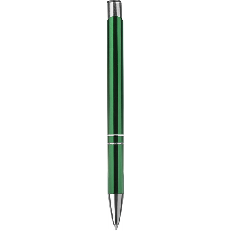 Penna a sfera in alluminio e metallo verde personalizzata B11239V