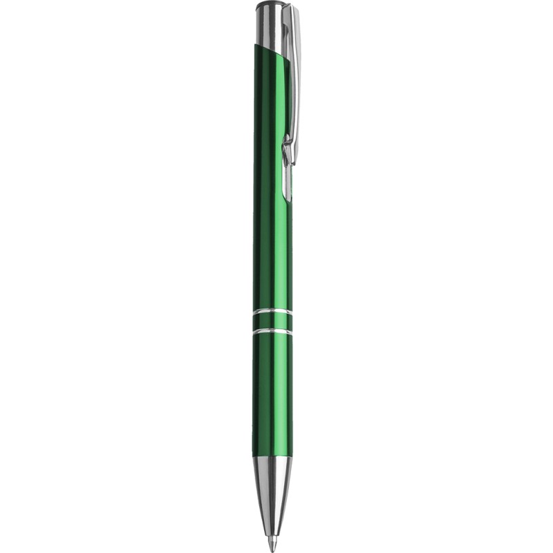 Penna a sfera in alluminio e metallo verde personalizzata B11239V