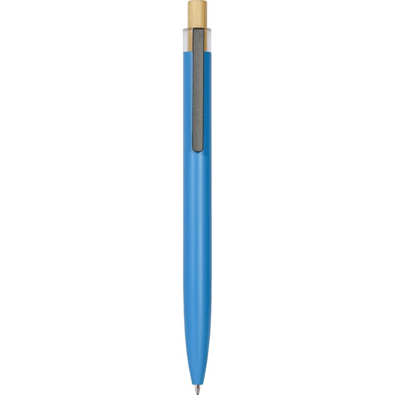 Penna a sfera in alluminio riciclato blu sky personalizzata B11281SK