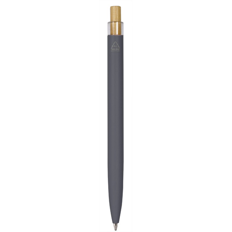Penna a sfera in alluminio riciclato grigia personalizzata B11281GR