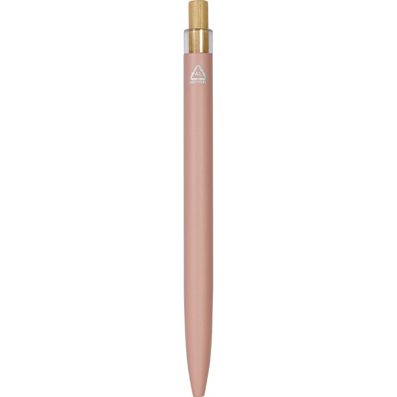 Penna a sfera in alluminio riciclato rosa personalizzata B11281RS