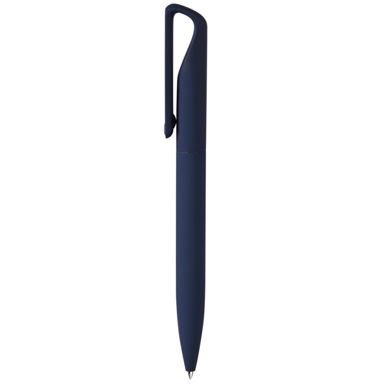 Penna a sfera in alluminio riciclato soft touch blu navy personalizzata B11294NY