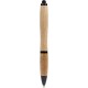 Penna a sfera in bamboo nera personalizzata B11137N