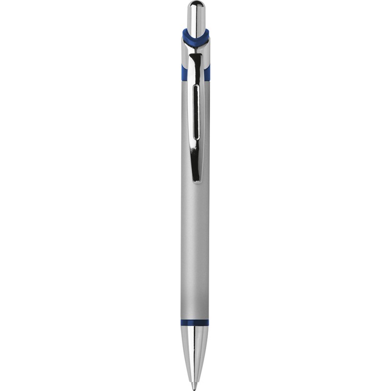 Penna a sfera in metallo e plastica blu royal personalizzata B11086BL