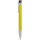 Penna a sfera in metallo e plastica gialla personalizzata B11078G