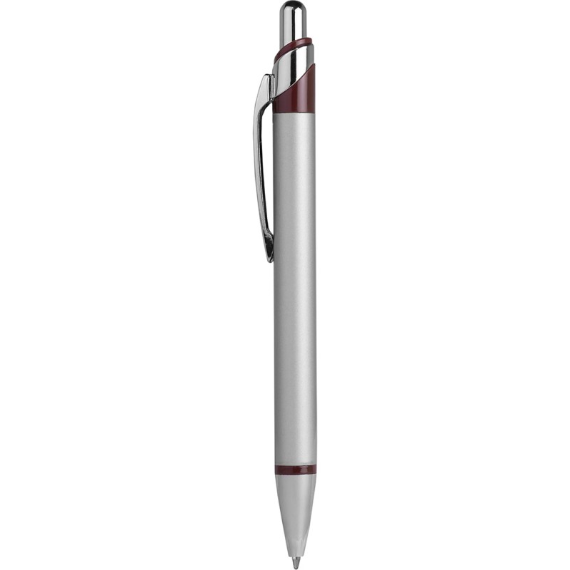 Penna a sfera in metallo e plastica rossa personalizzata B11086R