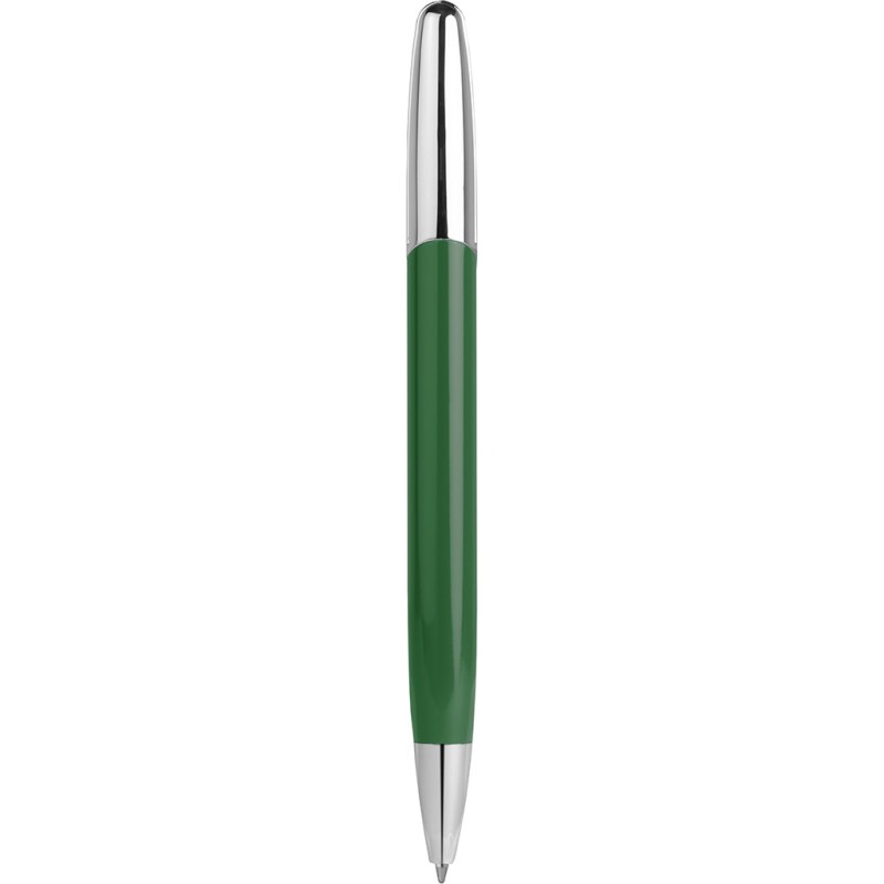Penna a sfera in metallo e plastica verde personalizzata B11082V