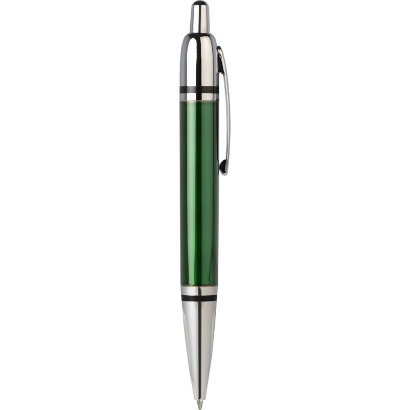 Penna a sfera in metallo verde personalizzata B11085V
